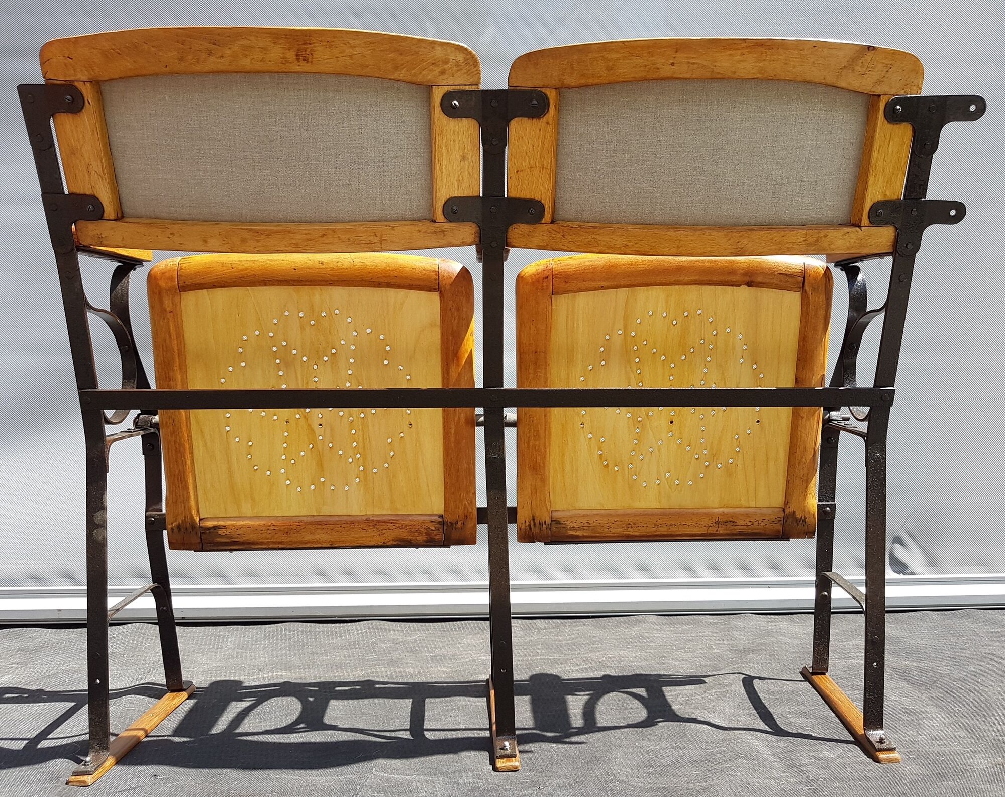 Cinema theatre seats paired with 1900 fabric Verel de Belval