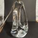 Lampe sculpture moderniste en cristal signé Schneider Paris France
