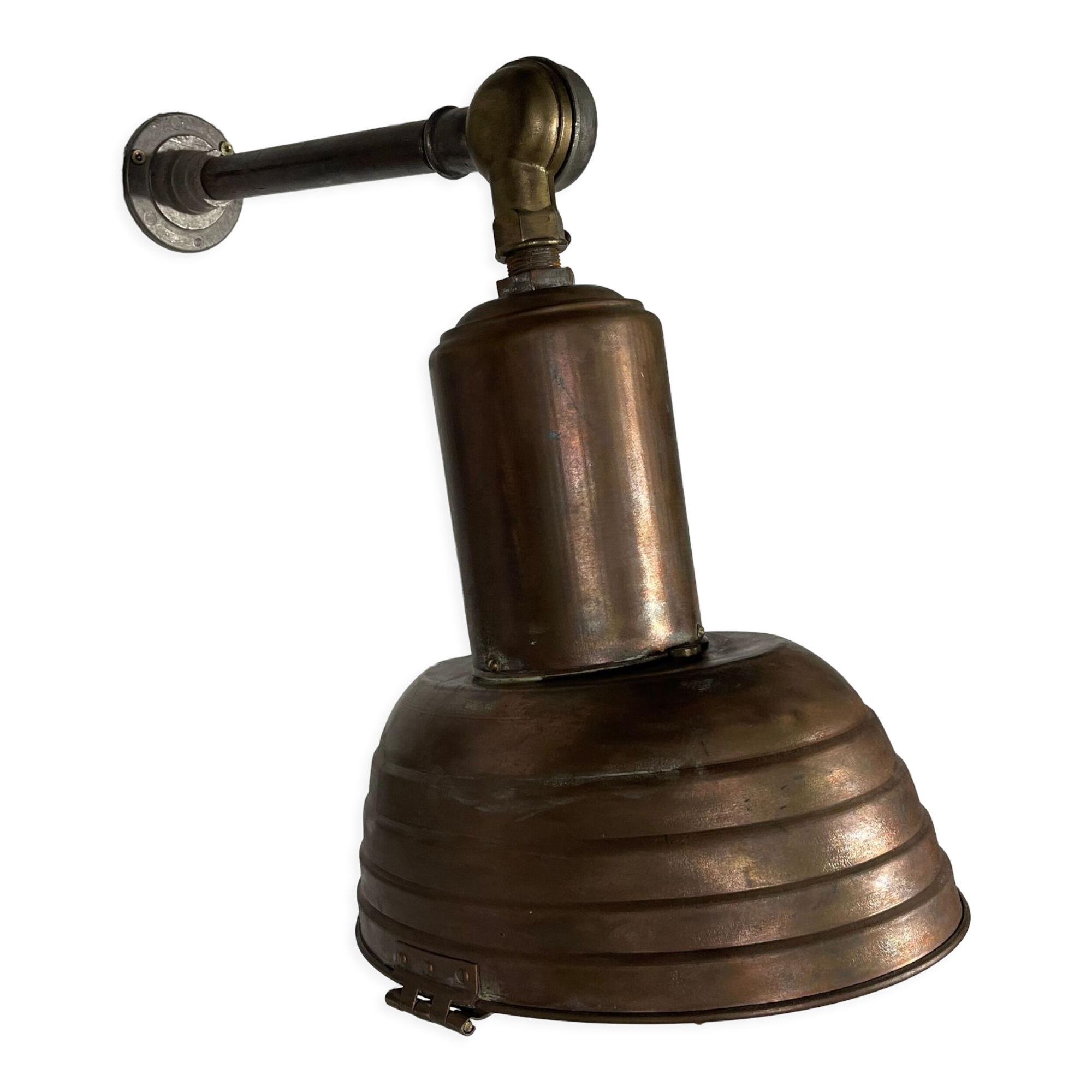 Wall lamp in copper and brass
