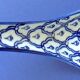 Set of six (6) soup spoons in white-blue porcelain from China