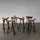 Tabourets Brutalistes vintage de Marbella attribués à Sergio Rodrigues, années 1970, ensemble de 6.