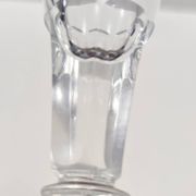 Pair of Vintage Transparent Crystal Flutes attributed to Baccarat