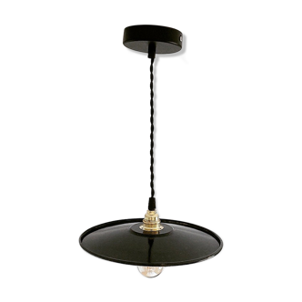 Enamelled sheet metal pendant lamp