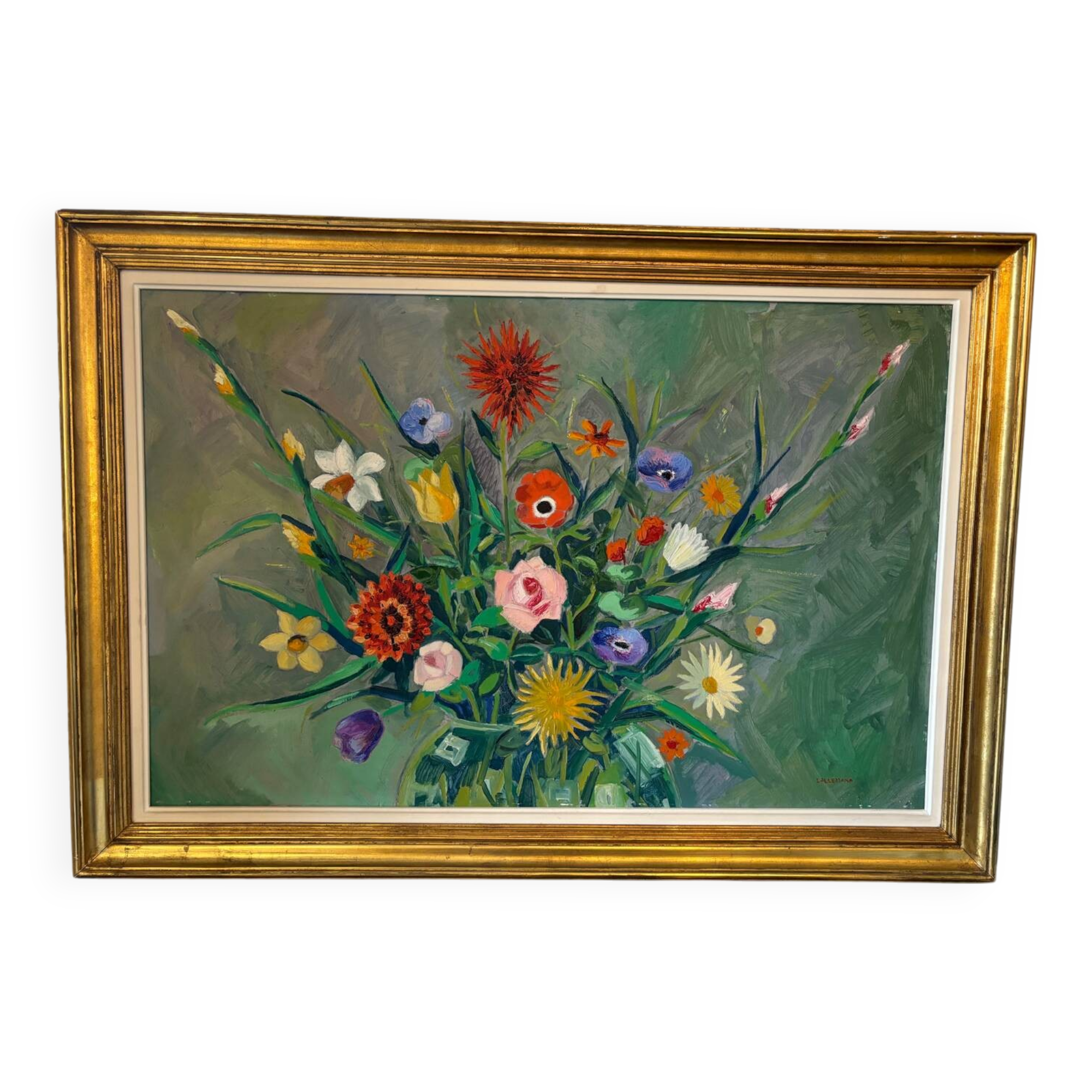 Signed bouquet of flowers