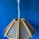 Rattan suspension - bohemian light fixture - vintage bamboo lamp