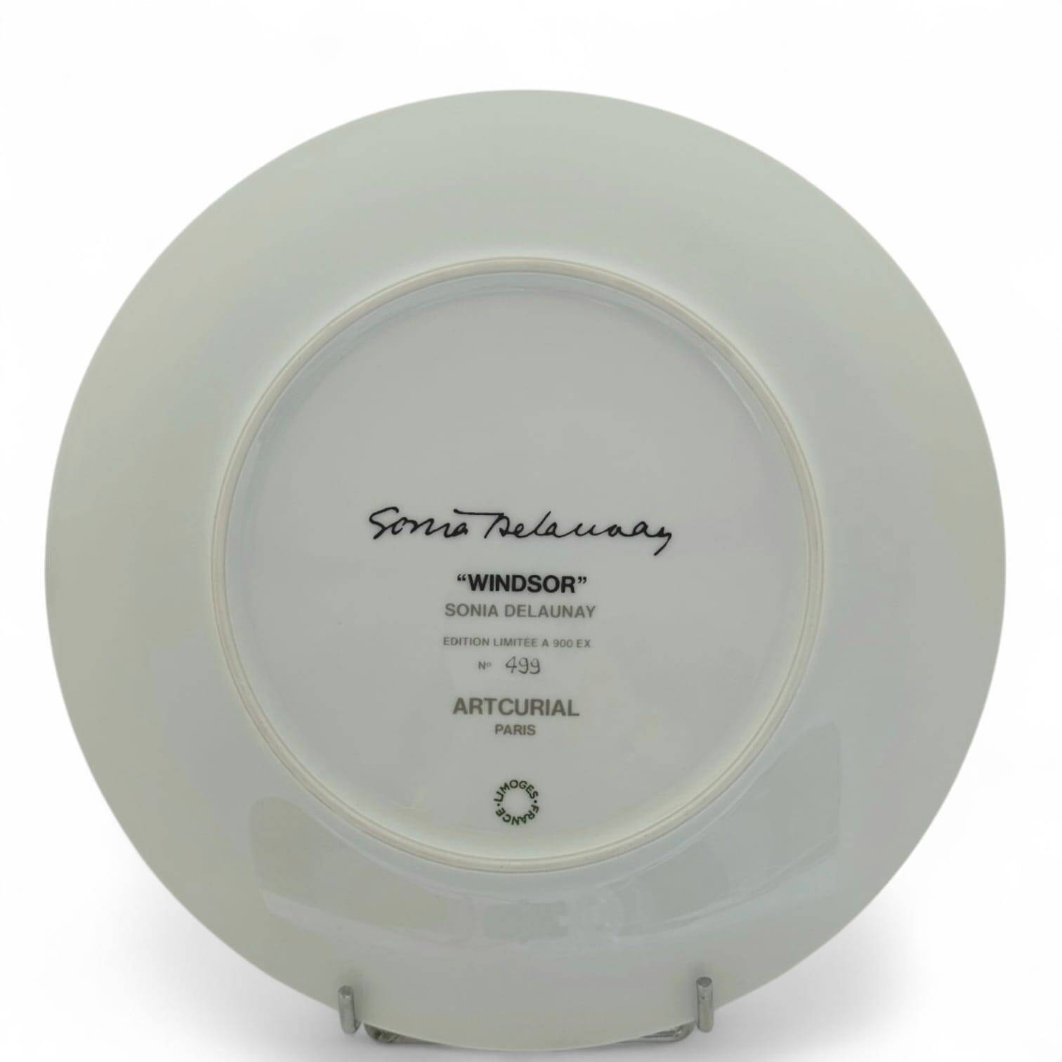 Sonia delaunay (1885-1979), “windsor” plate, circa 1976-1977