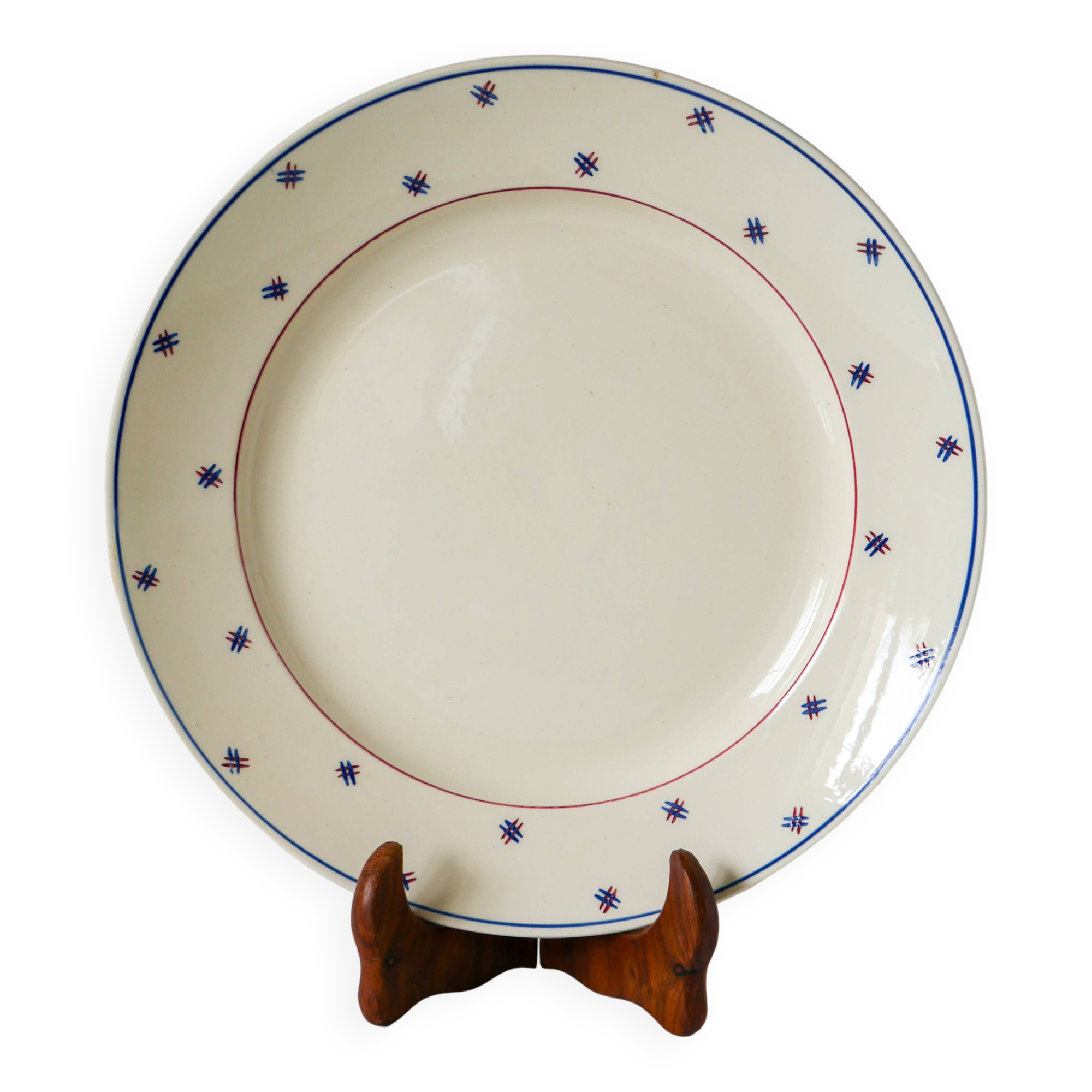 Round dish, Lunéville model E Pierrée, 1940