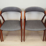 Ensemble de quatre chaises en teck, design danois, années 1960, designer: Ejner Larsen & Aksel Bender Madsen