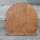 Miroir rond sur meuble 60's