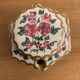 20th century polychrome porcelain inkwell floral decoration