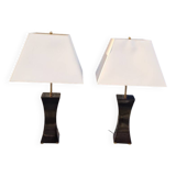 Large pair of Françoise See lamps for Maison Ramsay from the 70s