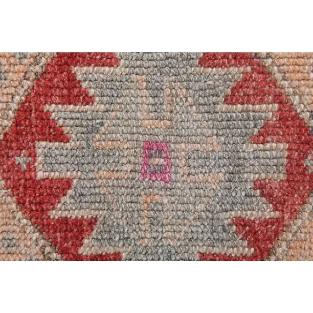 Vintage Turkish Oushak Handmade Wool Cotton Orange Runner Rug 73x311