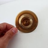 Vintage hand candle holder in solid golden brass