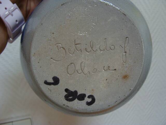 Betschdorf Alsace stoneware pitcher