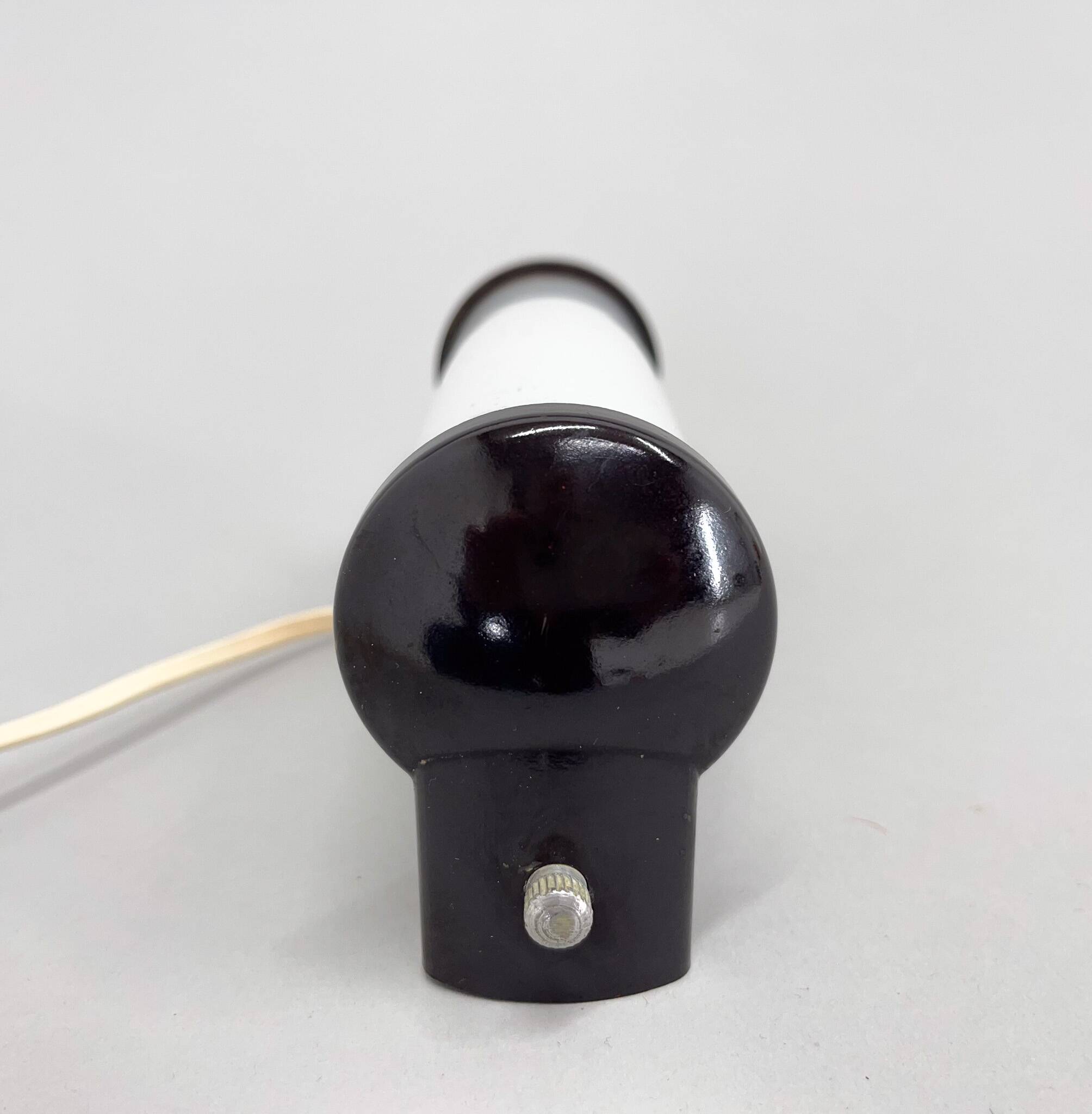 Bakelite and Milk Glass Wall Lamp, Czechoslovakia, 1950's