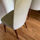 Pair of vintage mahogany and skai chairs