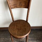 Set de 4 chaises bistrot Fischel en bois courbé chapeau de gendarme 1920