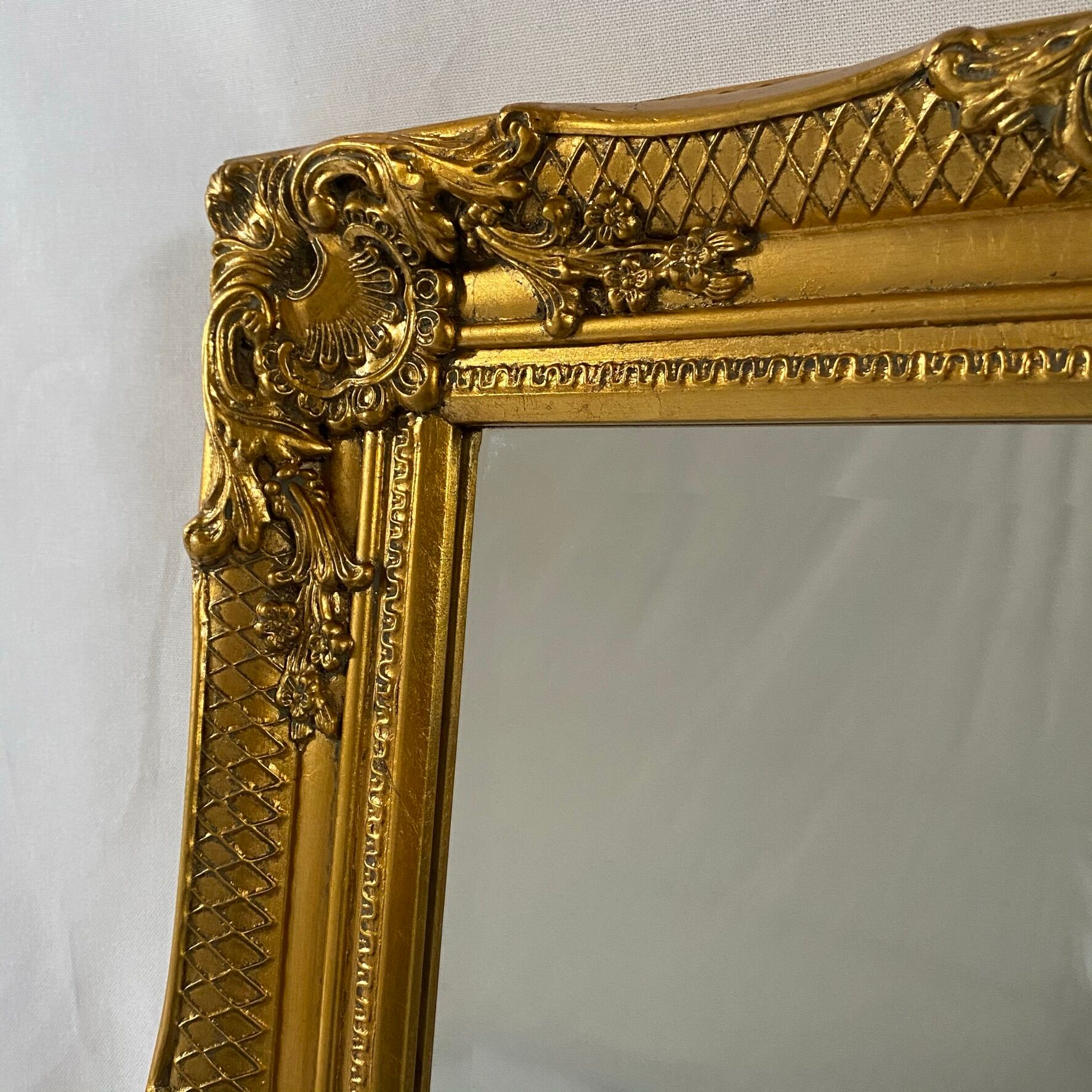 Bevelled mirror, Golden Empire style 64x54cm
