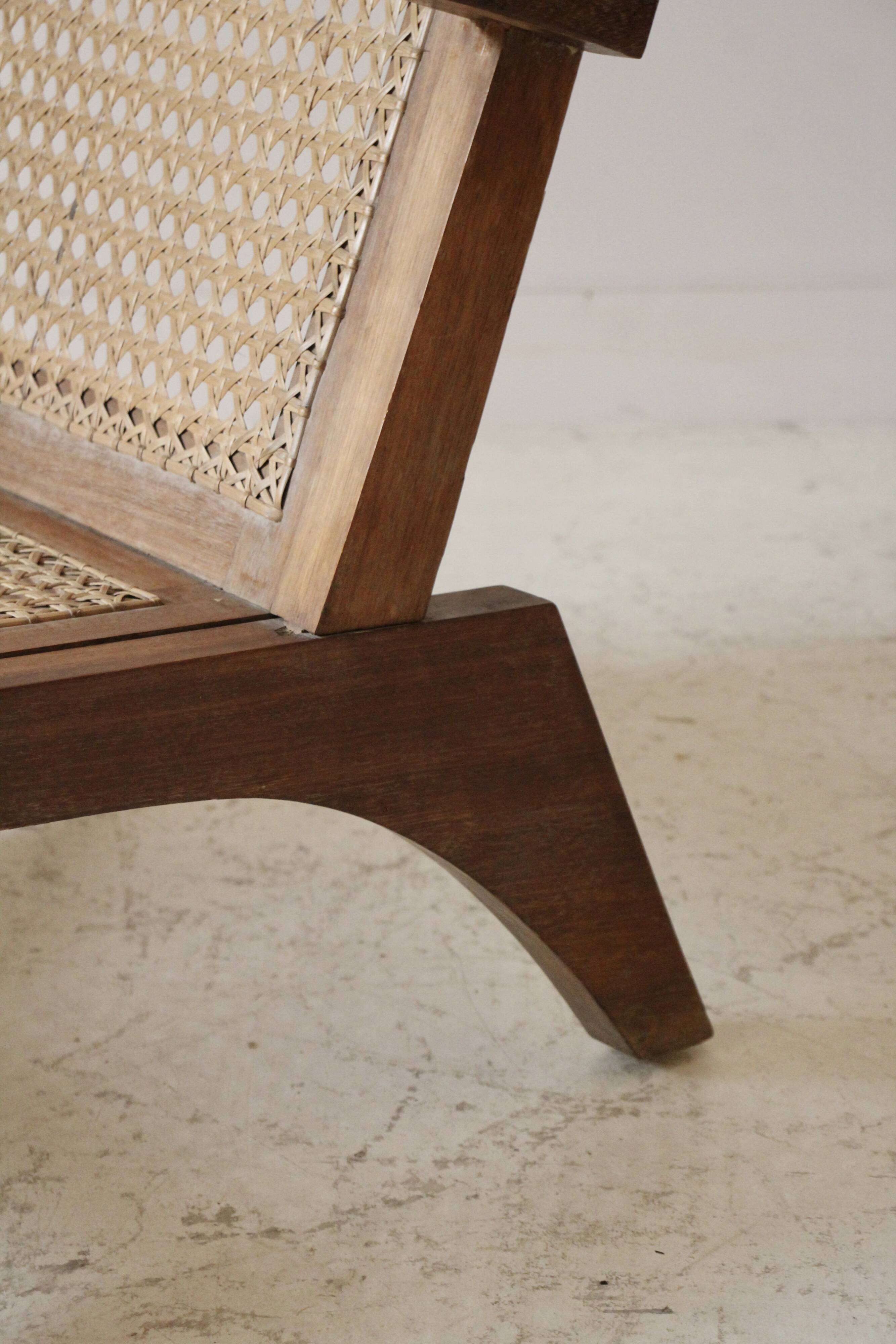 Fauteuil en bois et cannage, 1954