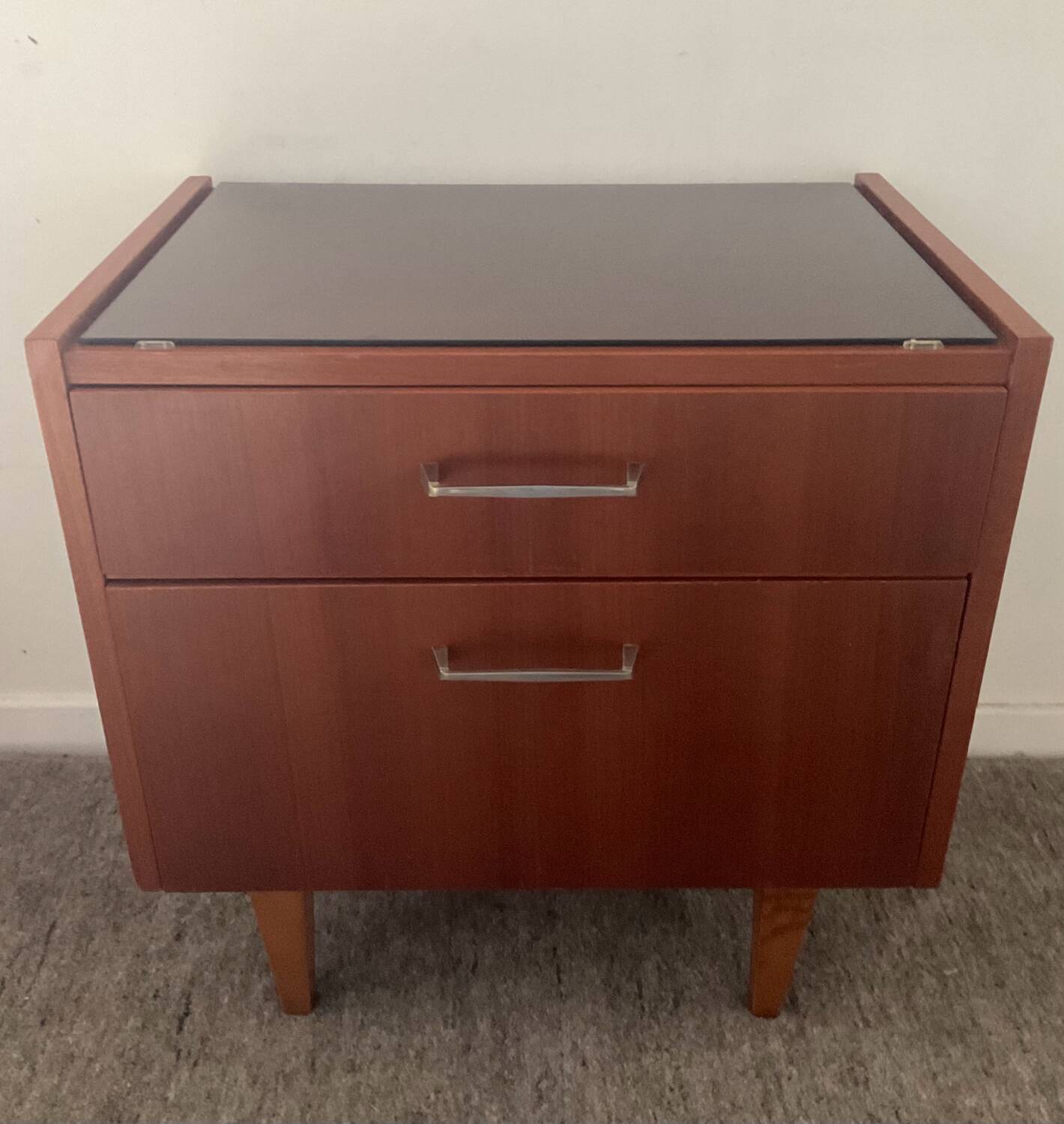 Scandinavian teak bedside table from the 60s and 70s