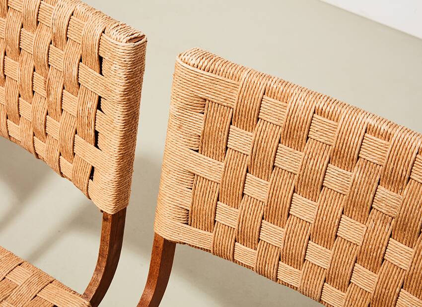 Bas van Pelt Rare Set of 6 Dining Chairs for My Home 1936