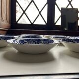 10 English blue/white soup plates