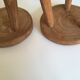 Pair of tripod stools of farm in raw Elm
