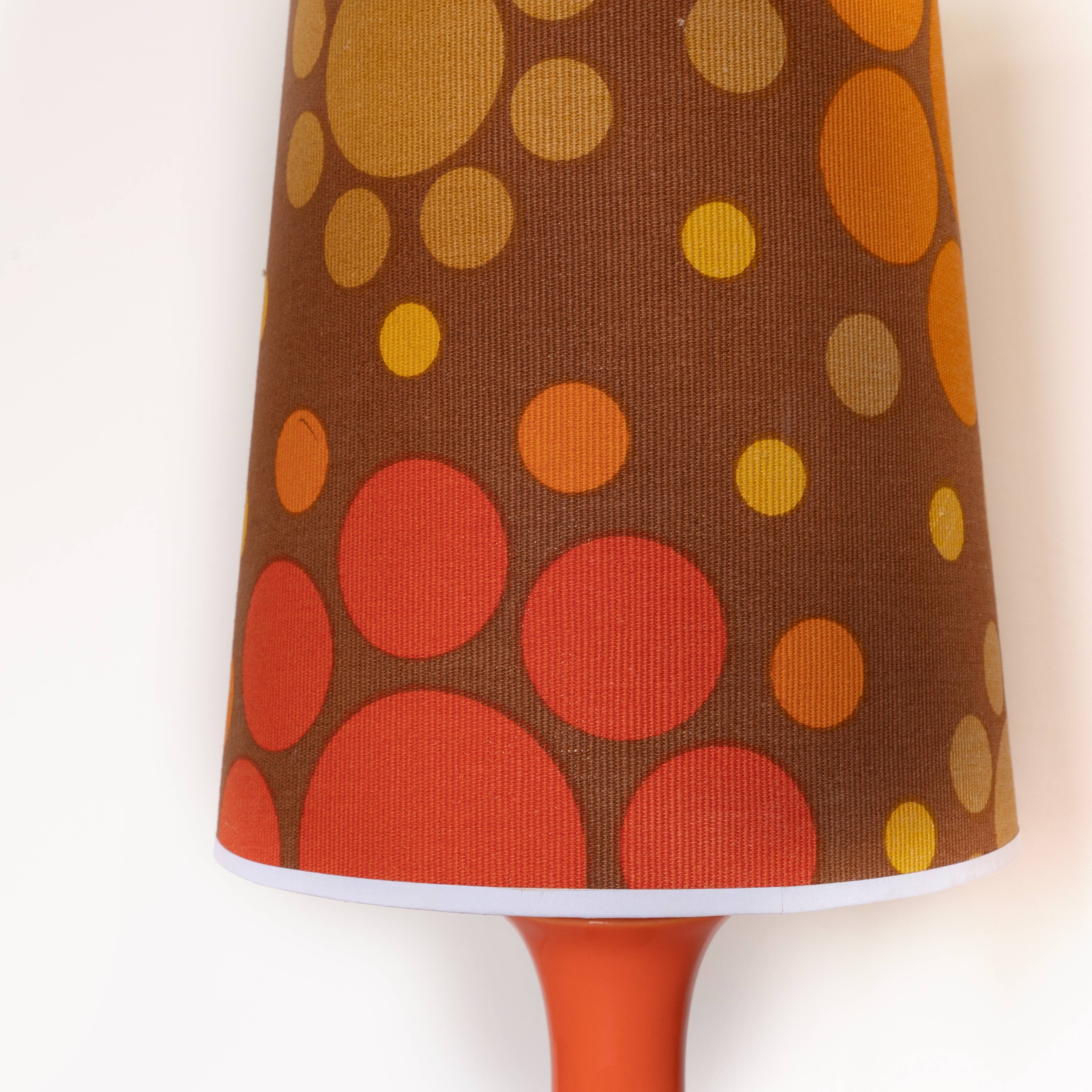 Pair of lamps with pop lampshade from the 70s
