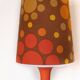 Pair of lamps with pop lampshade from the 70s