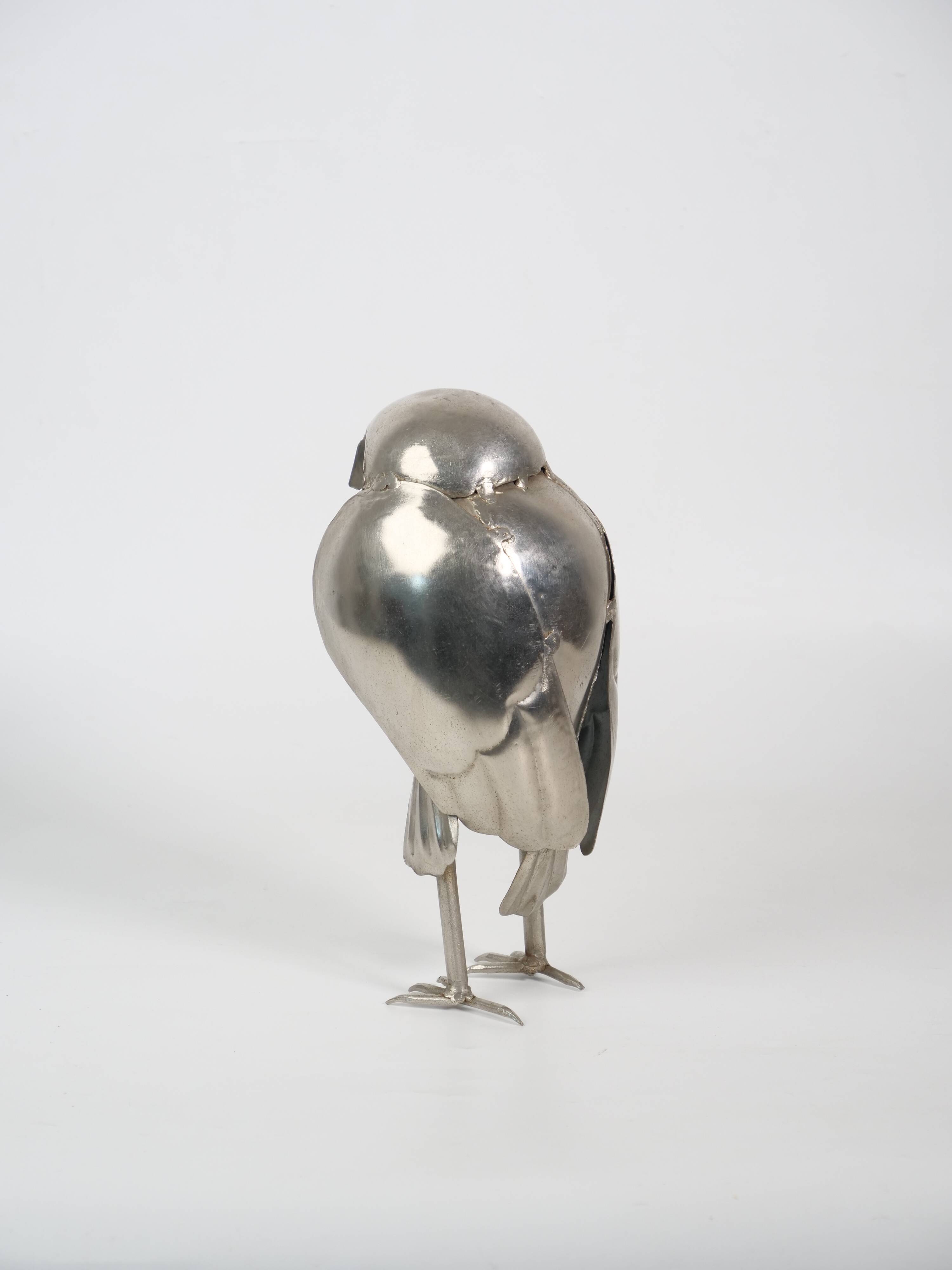 Brutalist sculpture decorative owl folk art
