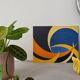 Painting op-art, acrylic on cardboard