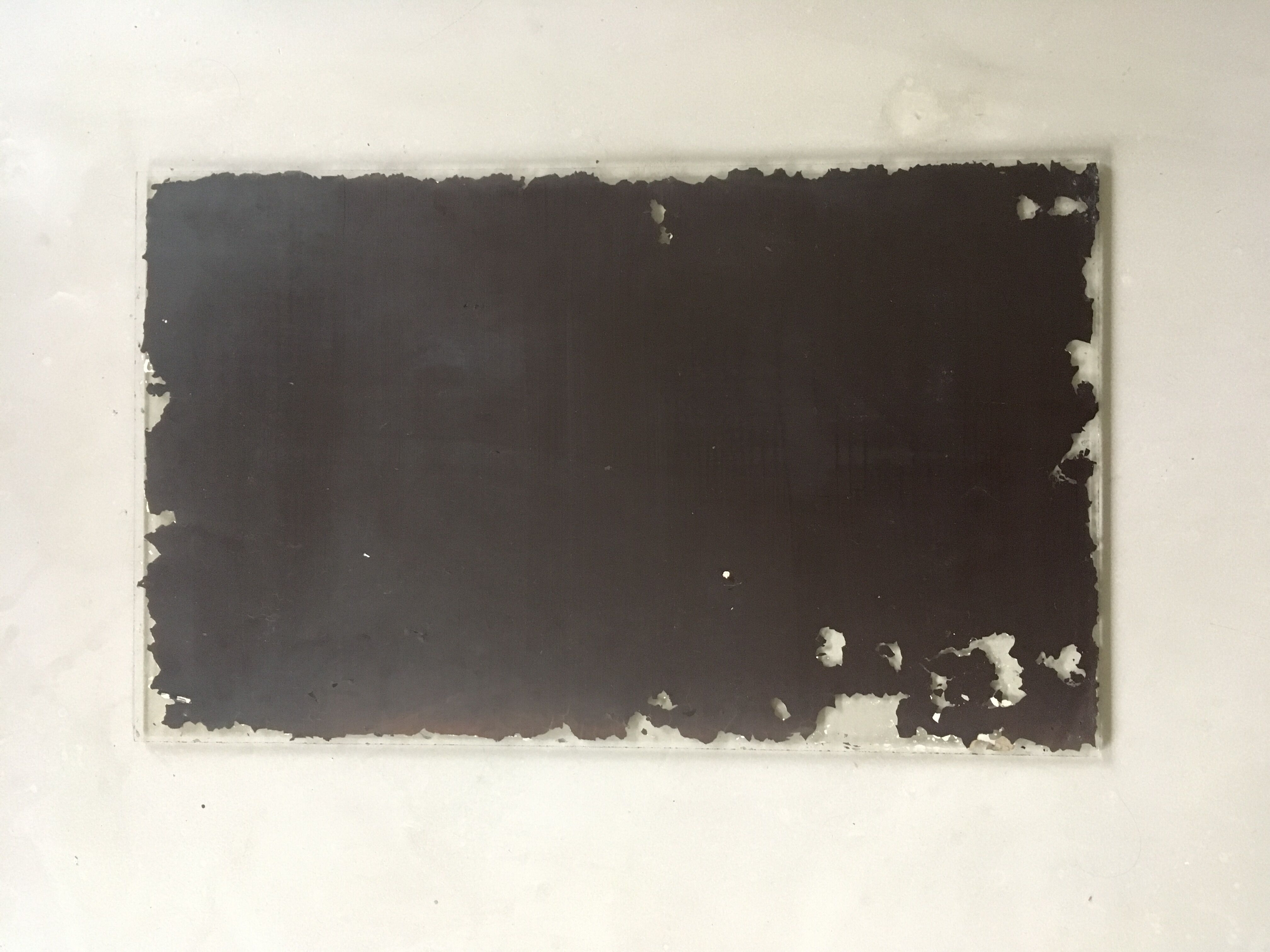 Miroir ancien piqué biseauté 36 x 51 cm