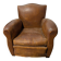 Pair of moustache club armchairs in leather, France, 1930s — to be restored.