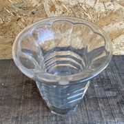Vintage 1970s Moulded Glass Vase Made in France #D973