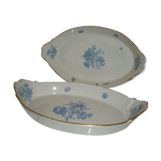 2 dishes in Limoges frugal alumina porcelain