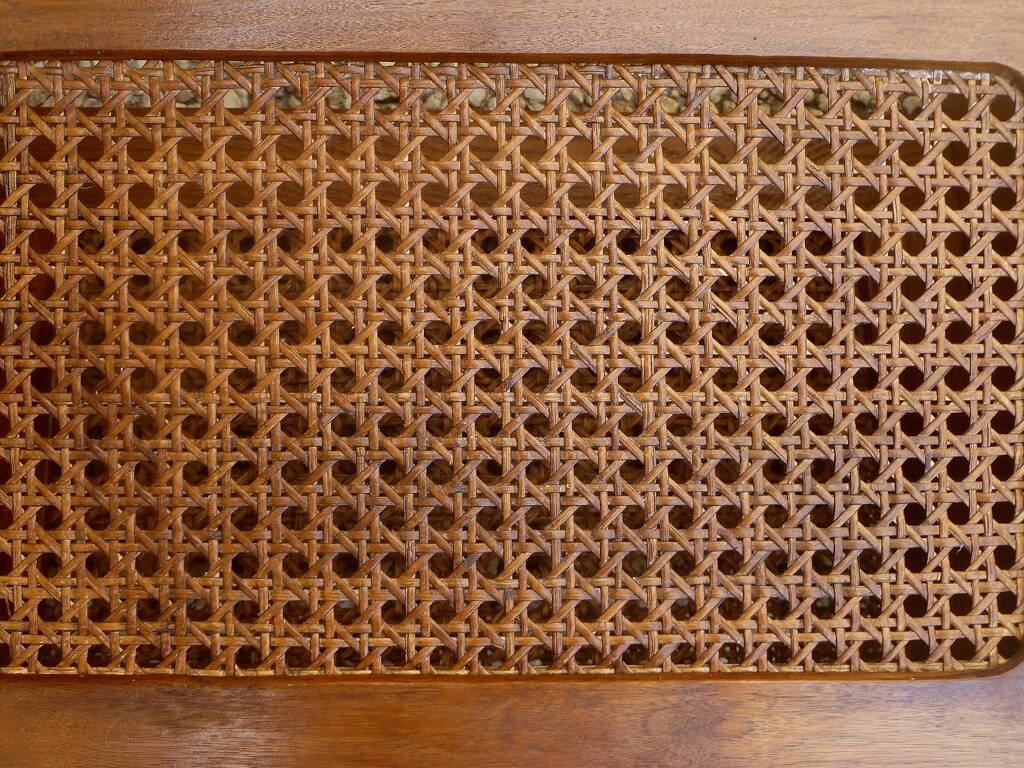 porte revue  bois et cannage, vintage