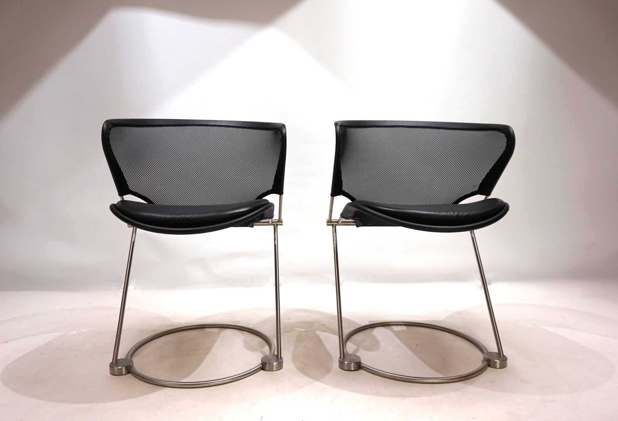 Set of 2 Wilkhahn Nuvola conference / dining room chairs by Herbert Ohl, 19