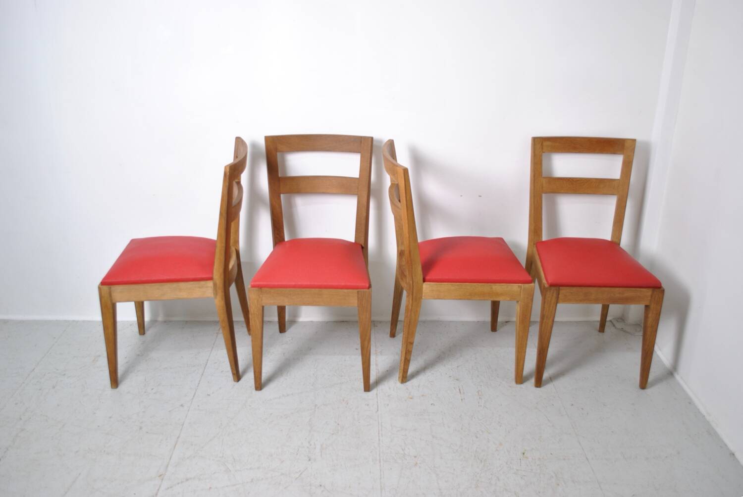 4 Solid oak chairs 1950
