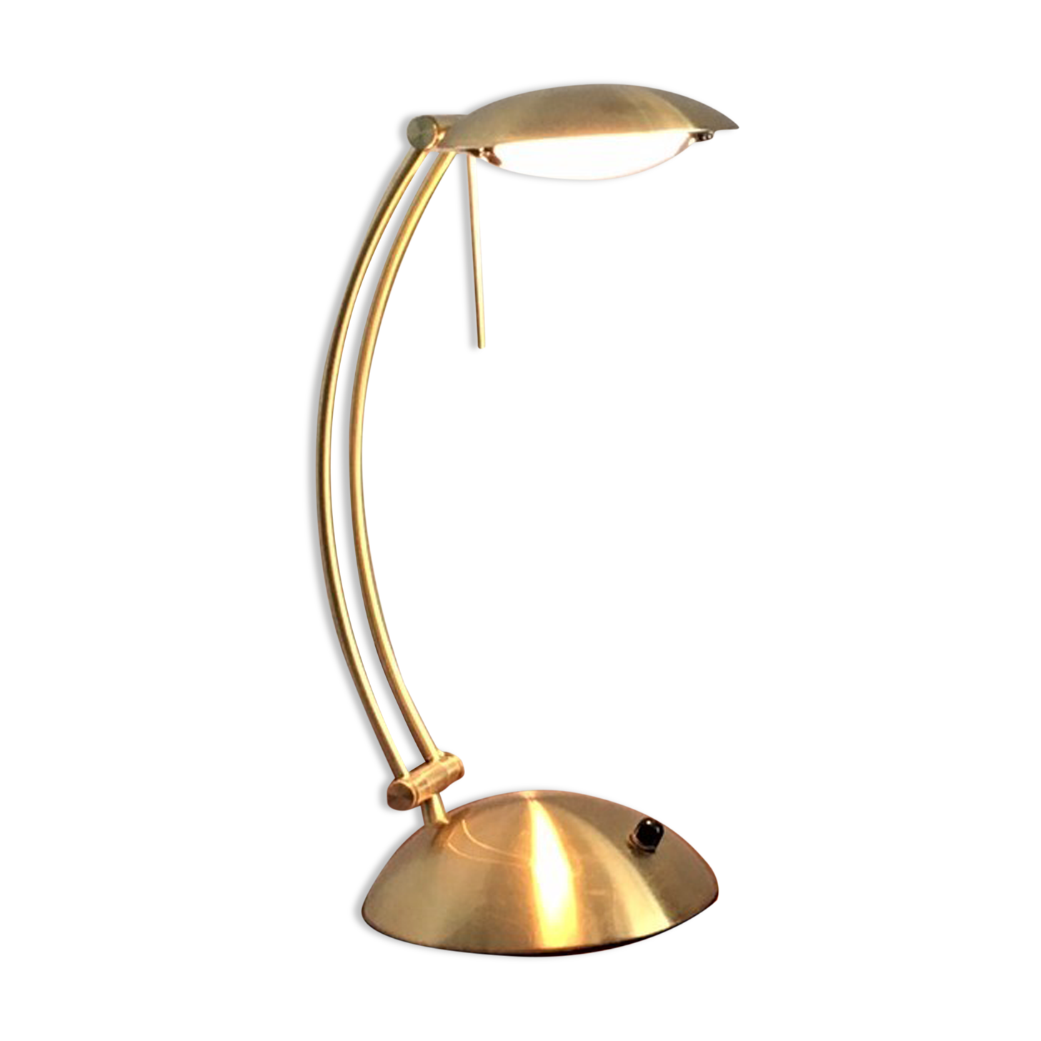 Brass lamp Bauhaus style 45 cm, 1970