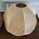 Pair of vintage jute lampshades