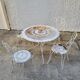 Salon de jardin table avec 2 fauteuils et 2 chaises