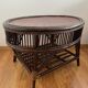 Table basse coloniale rotin et osier