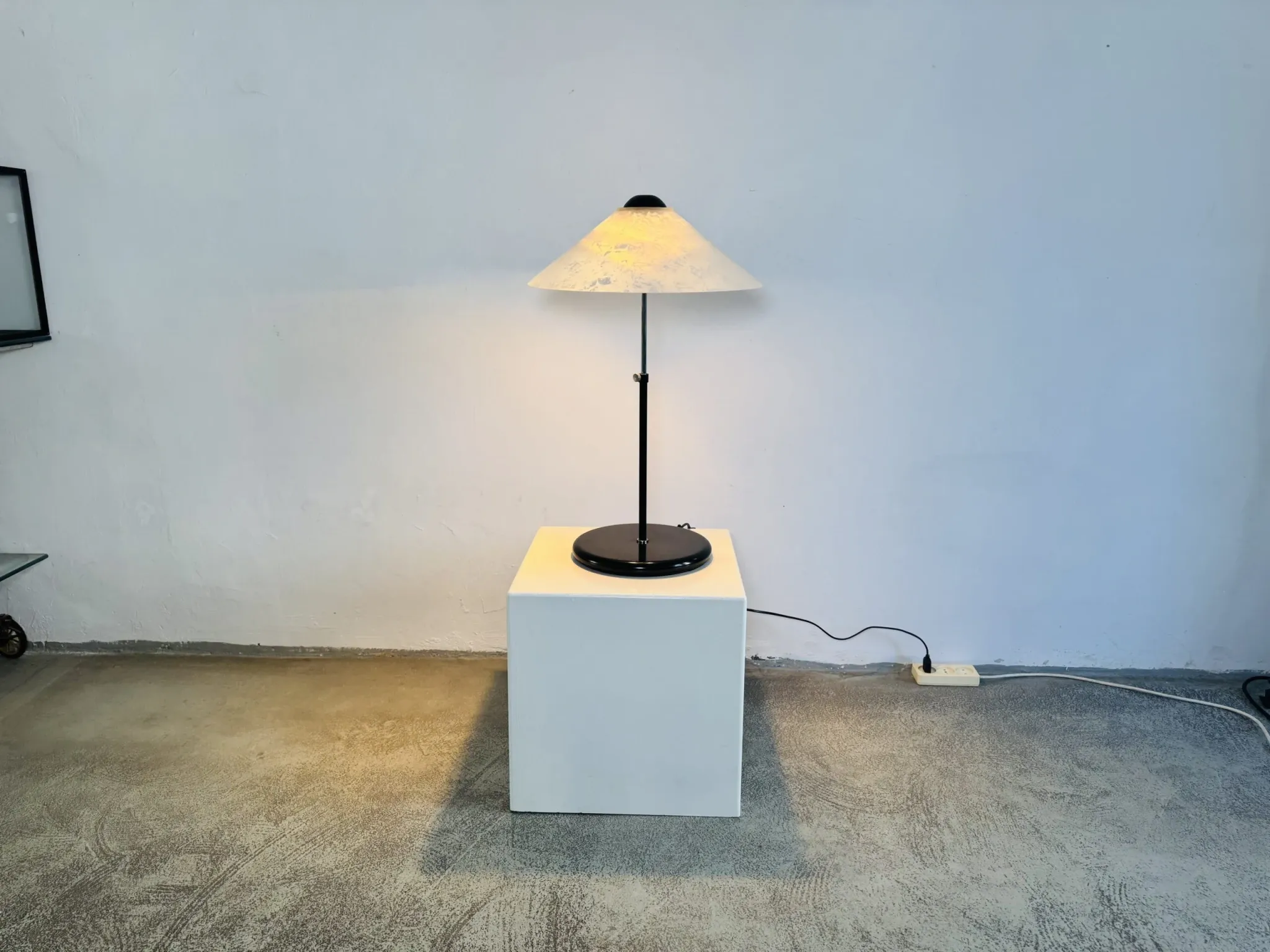 Frosted Glass Table Lamp By Af Cinquanta, Italy, 1980S