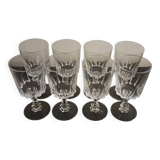 8 verres à eau en cristal