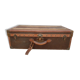 Trunk suitcase 1920 canvas coated cannage pattern
