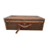 Trunk suitcase 1920 canvas coated cannage pattern