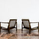 Pair of Restored White Grey B-7522 armchairs by Zenon Bączyk, 1960’s