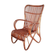 Fauteuil vintage en rotin et bambou pour Rohe Noordwolde  1950