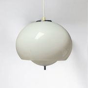 Harvey Guzzini Burgos Hanging Lamp, White Acrylic, 1960s 70s