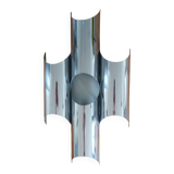 Large vintage design wall light in stainless steel chrome from the 70s
